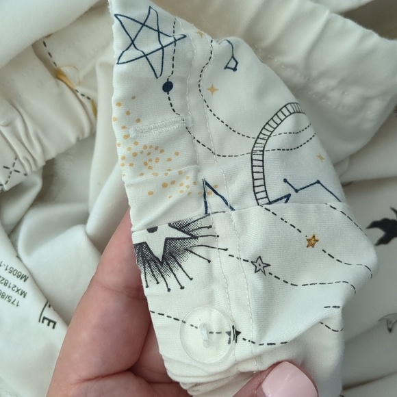 Women's Soft Cream Pajamas with Astrology Print Postpartum Maternity Nursery XL - Picture 8 of 8